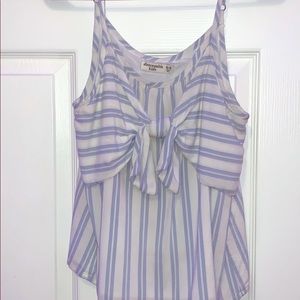 cute bow tie stripes tank